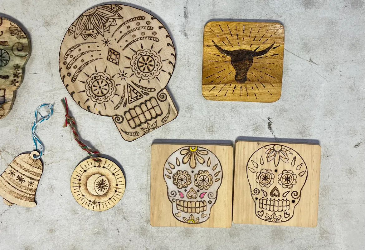 Make Your Own Fall Themed Coaster - Burn & Brew