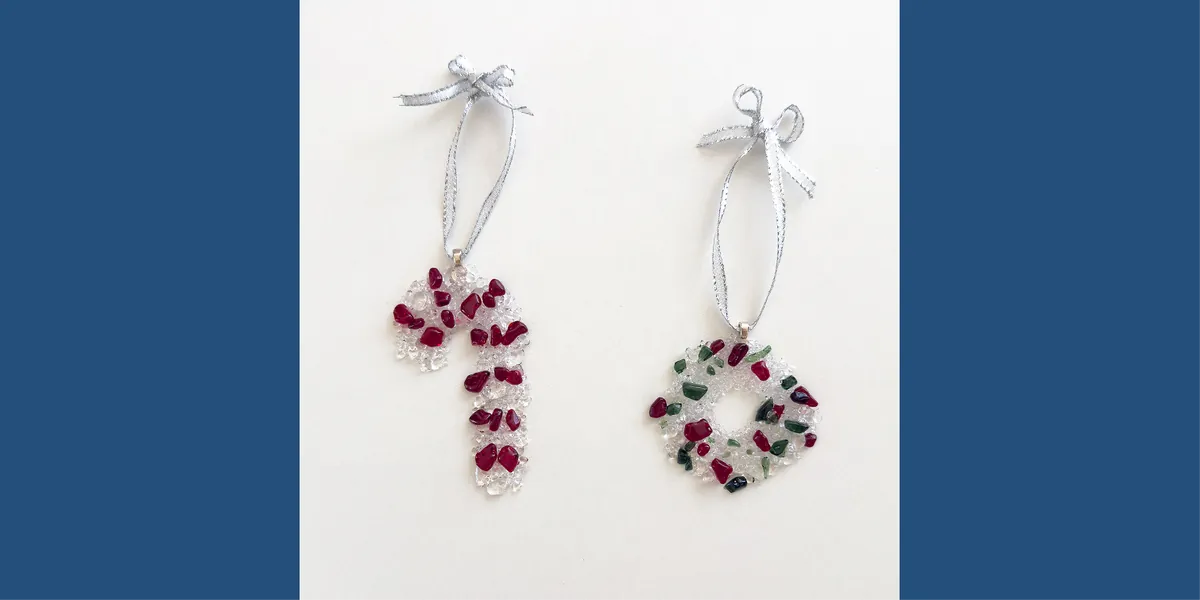 Make Two Sparkling Frit Ornaments