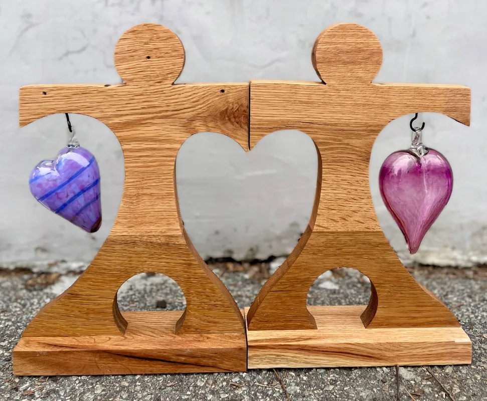 Make Your Own Glass Heart & Wood Stand - Liberty Arts and Bull City Woodshop Collaboration