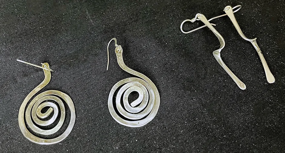 Forged Earrings, 3 hours, $150