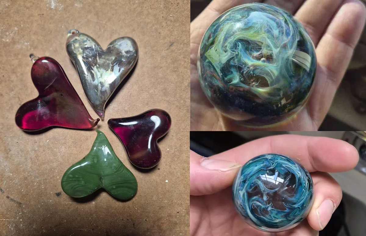Make Your Own Glass Heart-Themed Pendant, Paperweight, or Marble - Flameworking Studio