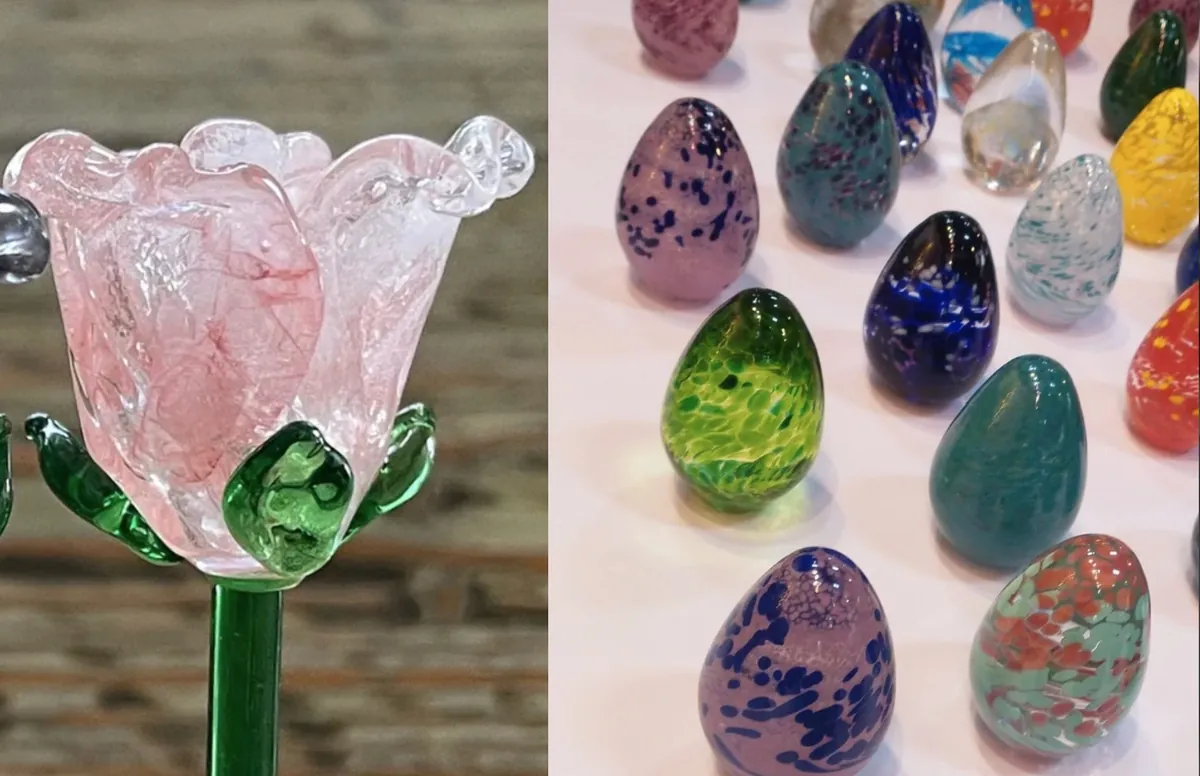 Glass Flameworking - Seasonal Series - Eggs and Flowers