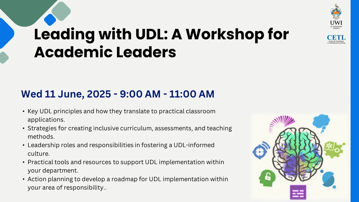 Leading with UDL: A Workshop for Academic Leaders