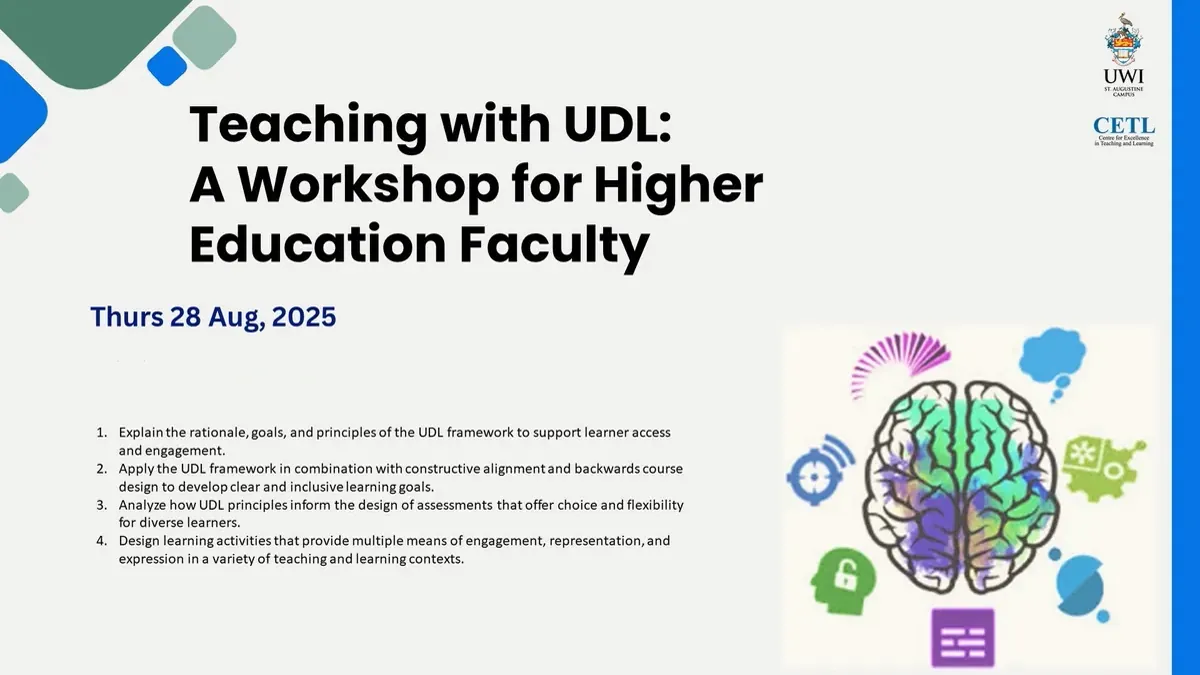 Teaching with UDL: A Workshop for Higher Education Faculty