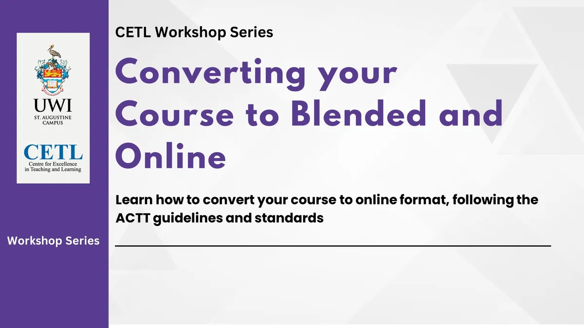 Converting your Course to Blended and Online