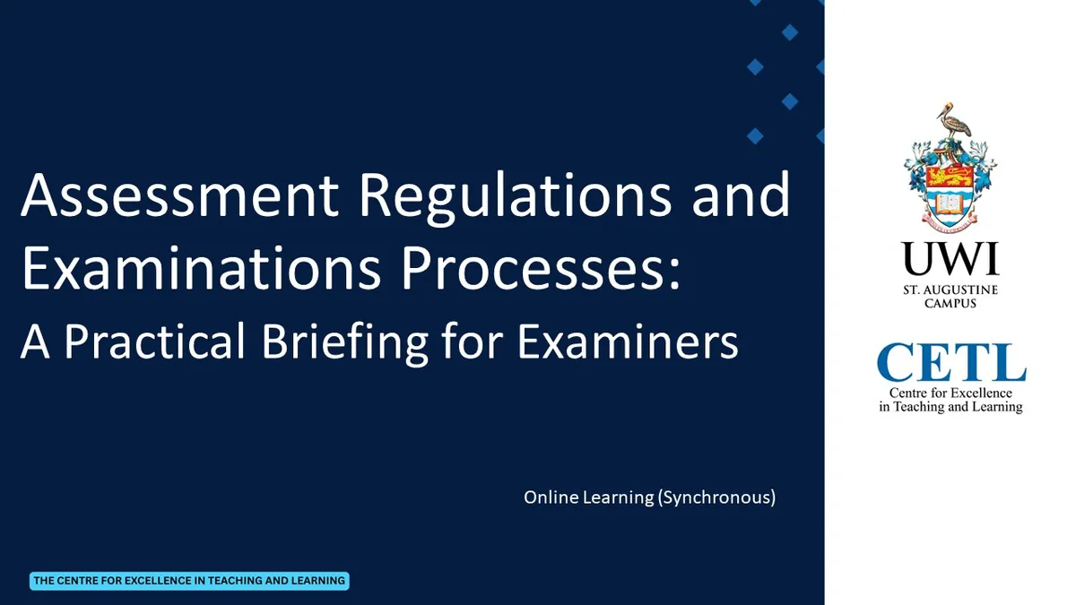 Assessment Regulations and Examination Processes: A Practical Briefing for Examiners