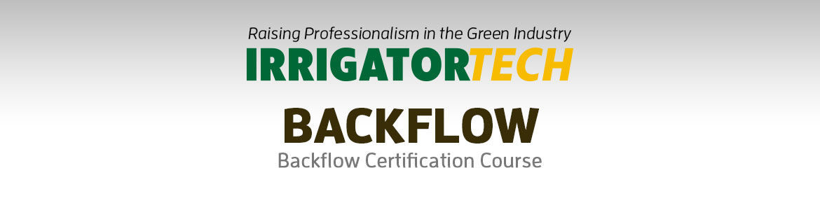 Backflow Certification Course #30