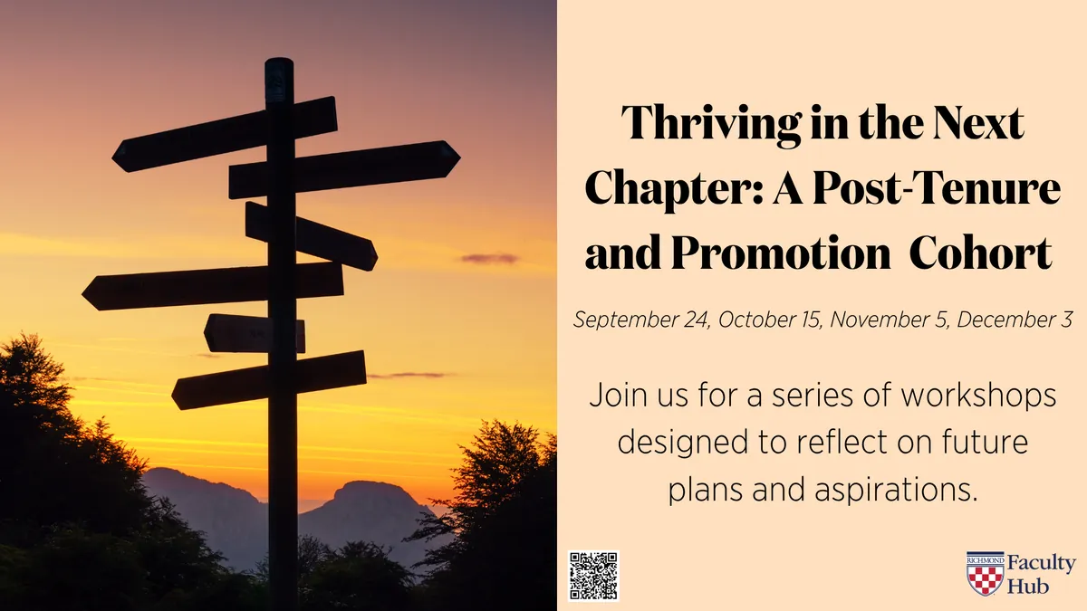 Thriving in the Next Chapter: A Post-Tenure and Promotion Cohort, Fall 2026