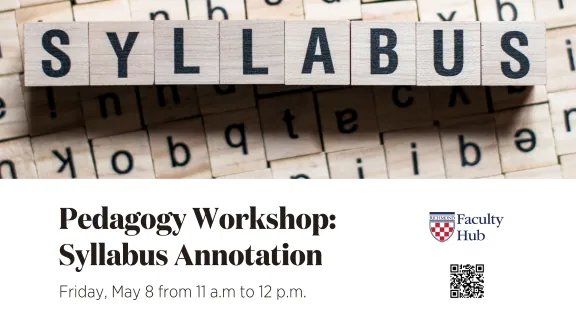 Pedagogy Workshop: Syllabus Annotation