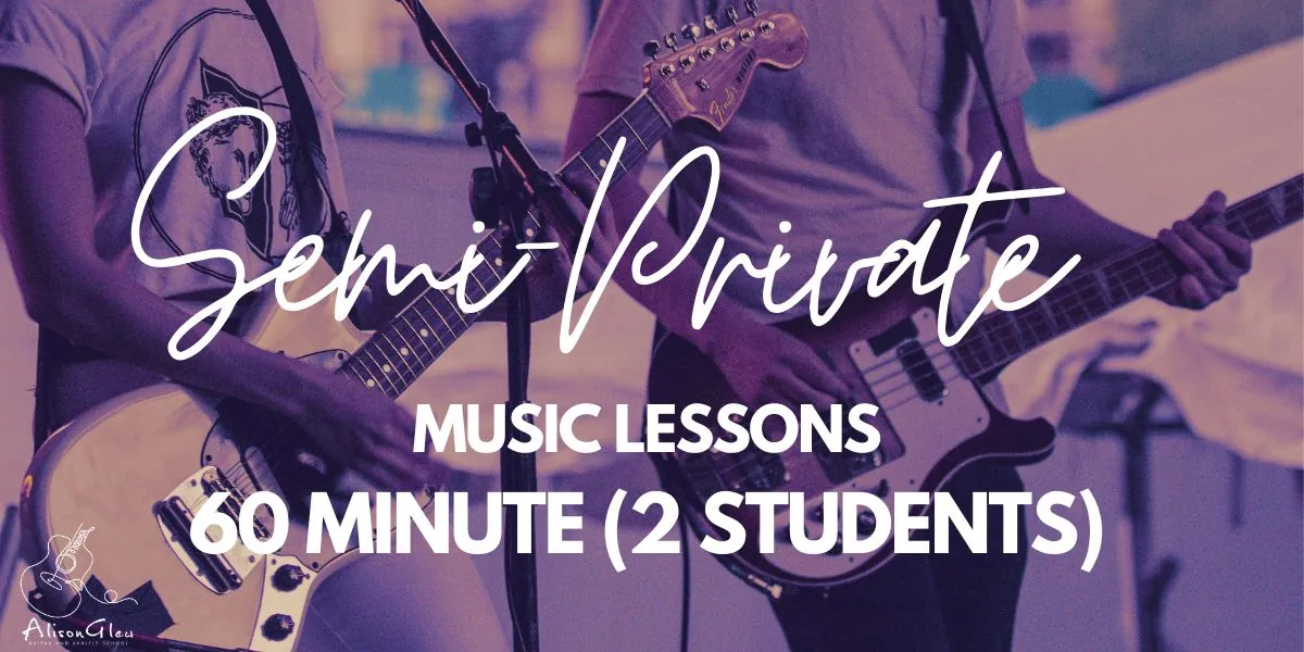 Term 3, 2026 (Semi-Private) 60 Minute Weekly Music Lessons (2 Students)