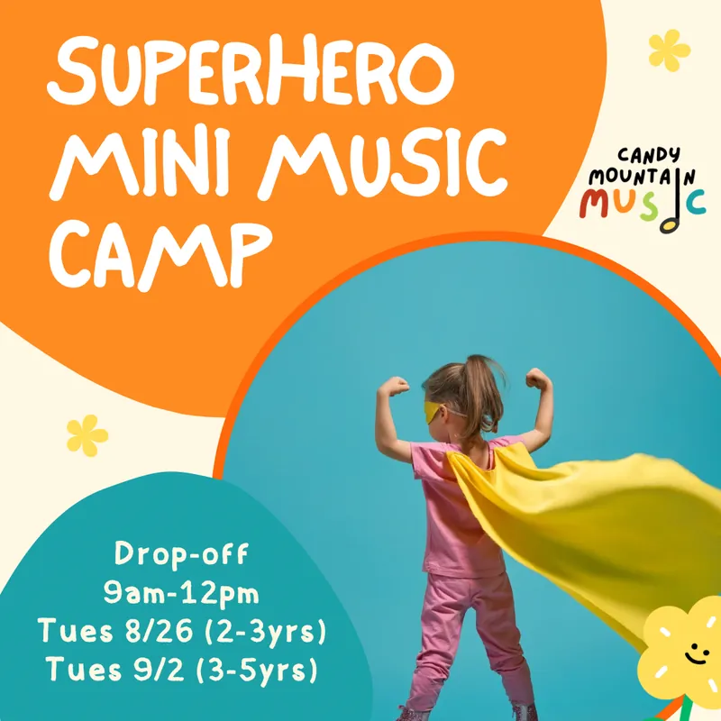 (2-3yrs) SUPERHERO: MINI MUSIC CAMP (DROP-OFF)