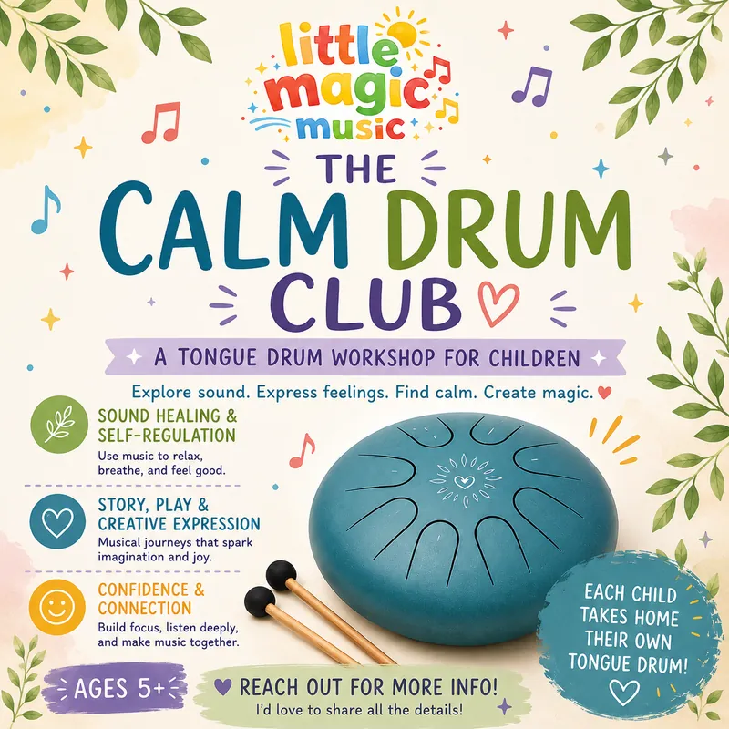 Calm Drum Club: July (Ages 5-8yrs)