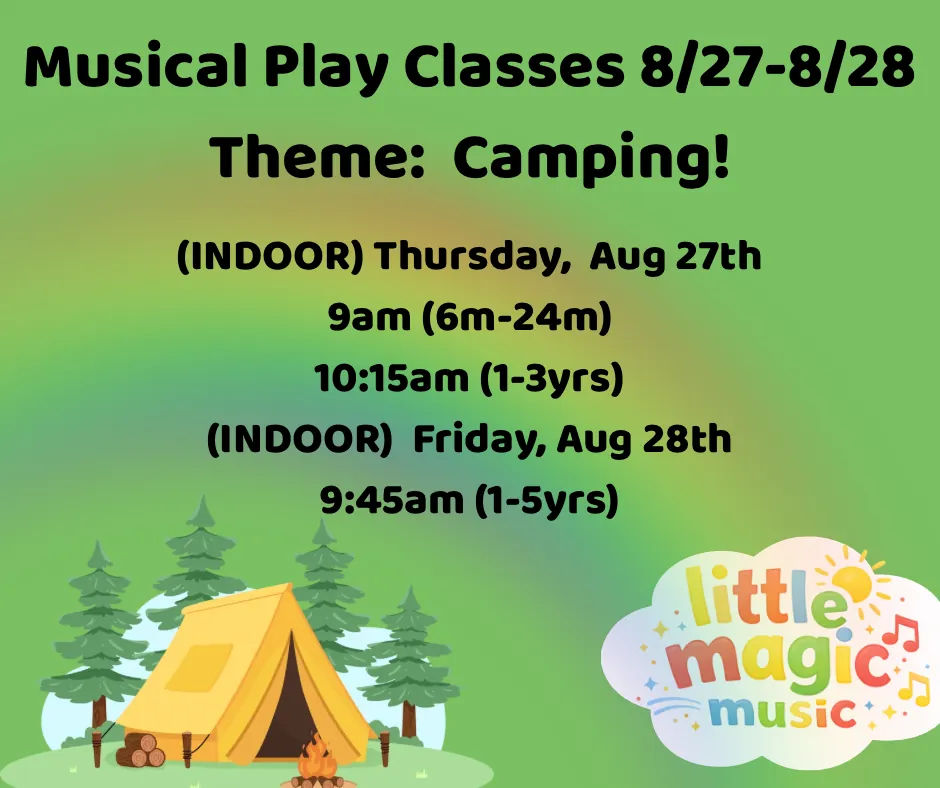 (Ages 1-3yrs) THURS 10:15am INDOOR Musical Play Class