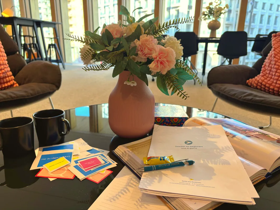 2 private Swedish lessons for a couple (Contact your teacher to decide when and where to meet)