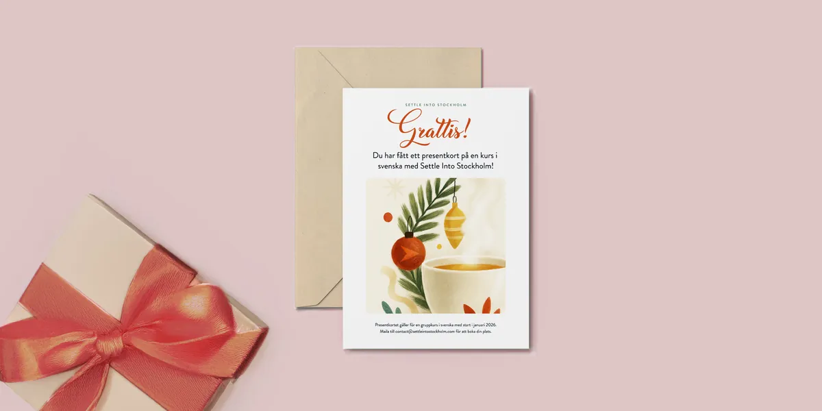Presentkort på gruppkurs i svenska