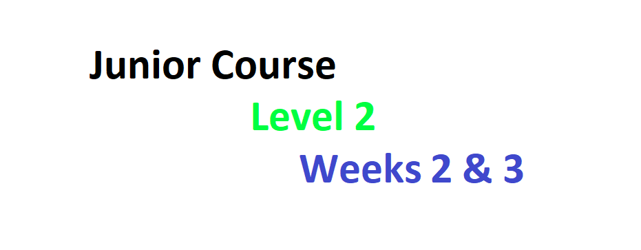 Level 2 Basic Skills. Weeks 2 and 3.