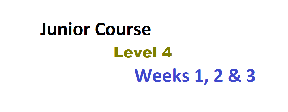 Level 4 Advanced Boat Handling. Weeks 1, 2 and 3.