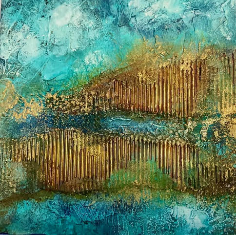 Check -  Mixed Media Abstracts with Cardboard