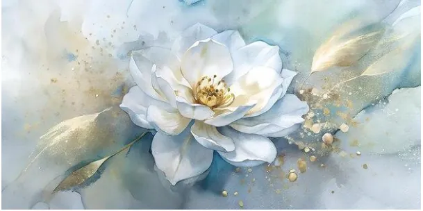 Artac - Watercolor - Theme: “White on White” Watercolor Compositions