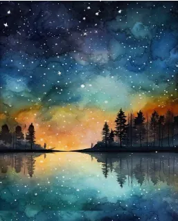 Artac - Watercolor - “A Stellar Symphony of Color”