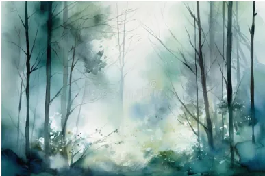 Artac - Watercolor - “The Mist, Music and Majesty of Nature”