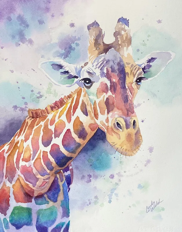 Welch -  Vibrant Watercolor - Adorable Giraffe - 2 Day Workshop