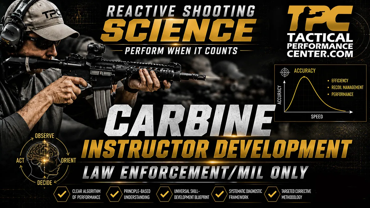 TPC 5-day CARBINE INSTRUCTOR DEVELOPMENT: Law Enforcement/Military Only! - Salt Lake City, UT