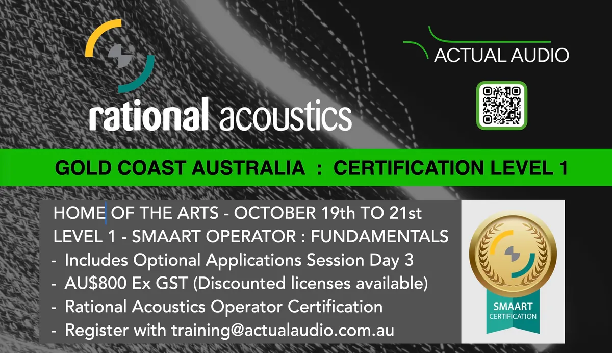 Gold Coast, Australia Smaart Operator: Fundamentals, October 2026