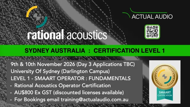 Sydney, Australia Smaart Operator: Fundamentals, November 2026