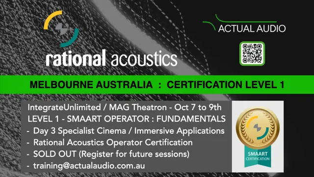 Melbourne, Australia Smaart Operator: Fundamentals, October 2026