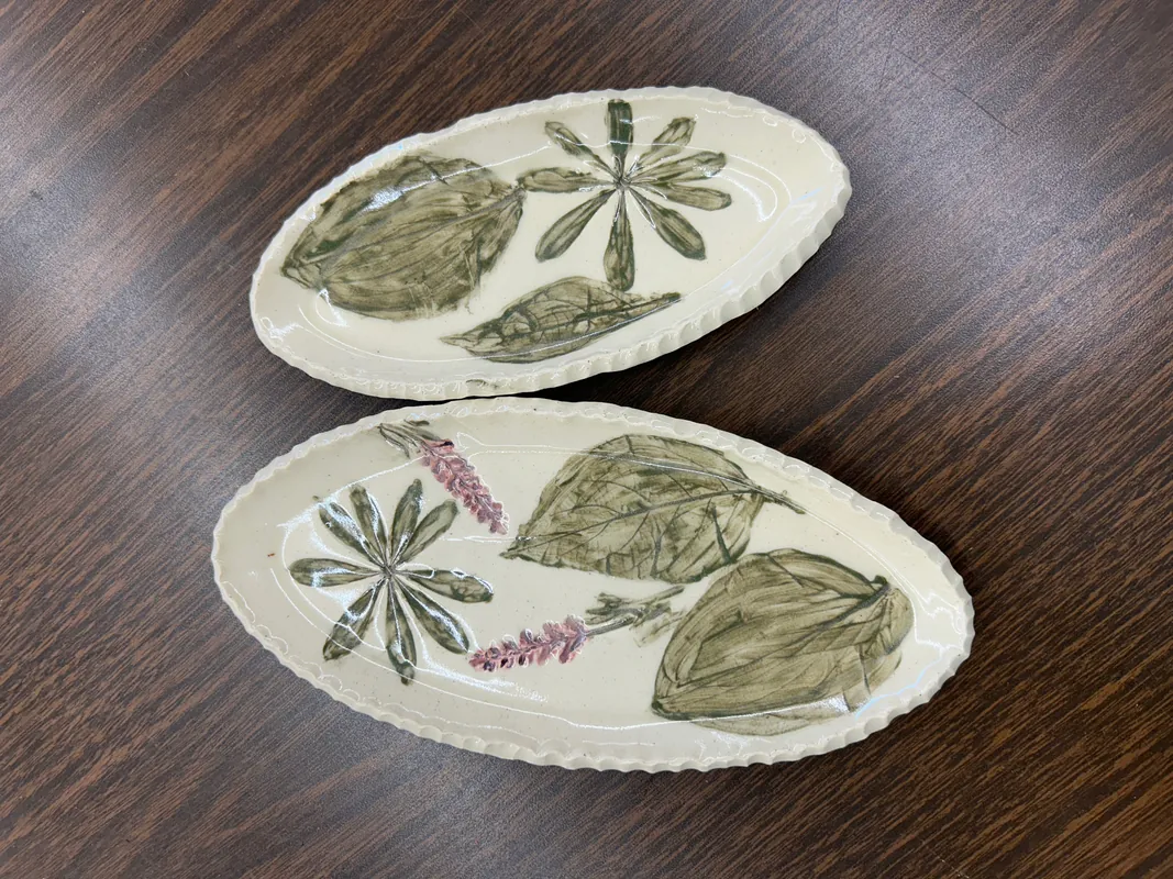 Sip & Slab Impressed Leaf Platters