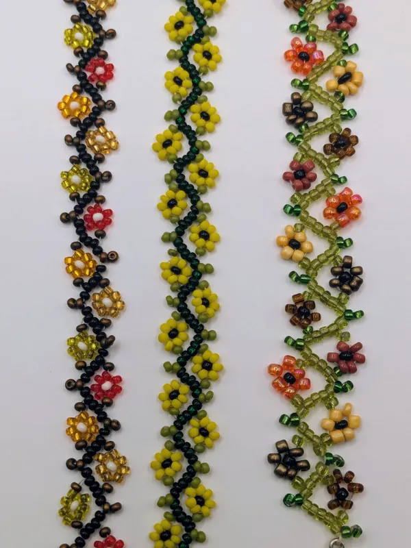 Beaded Flower Trellis Bracelet