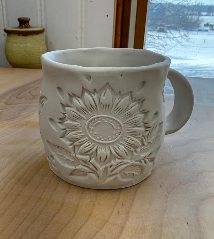 Hand built Farm House Mugs