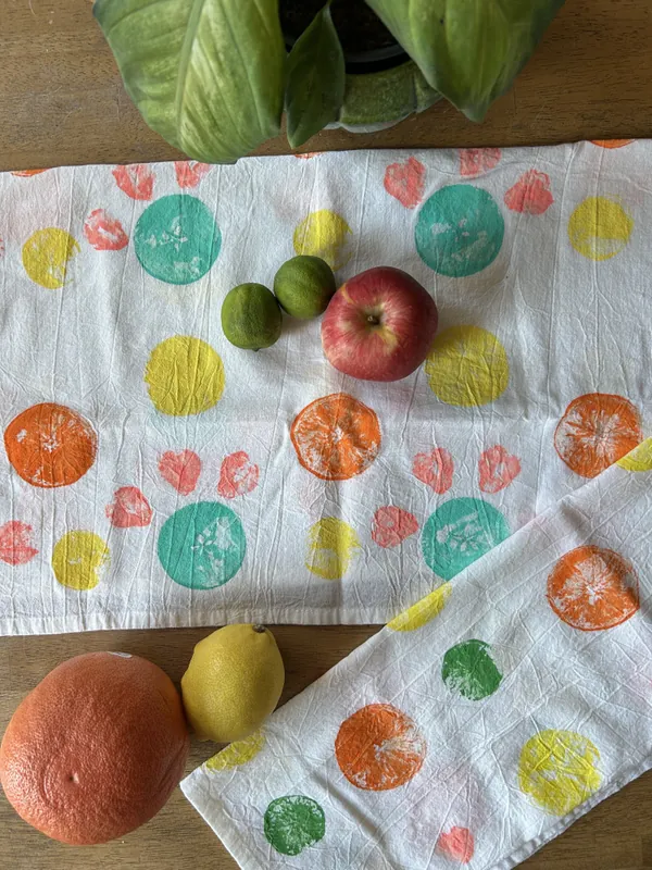 6677 Fruit Printed Tea Towels
