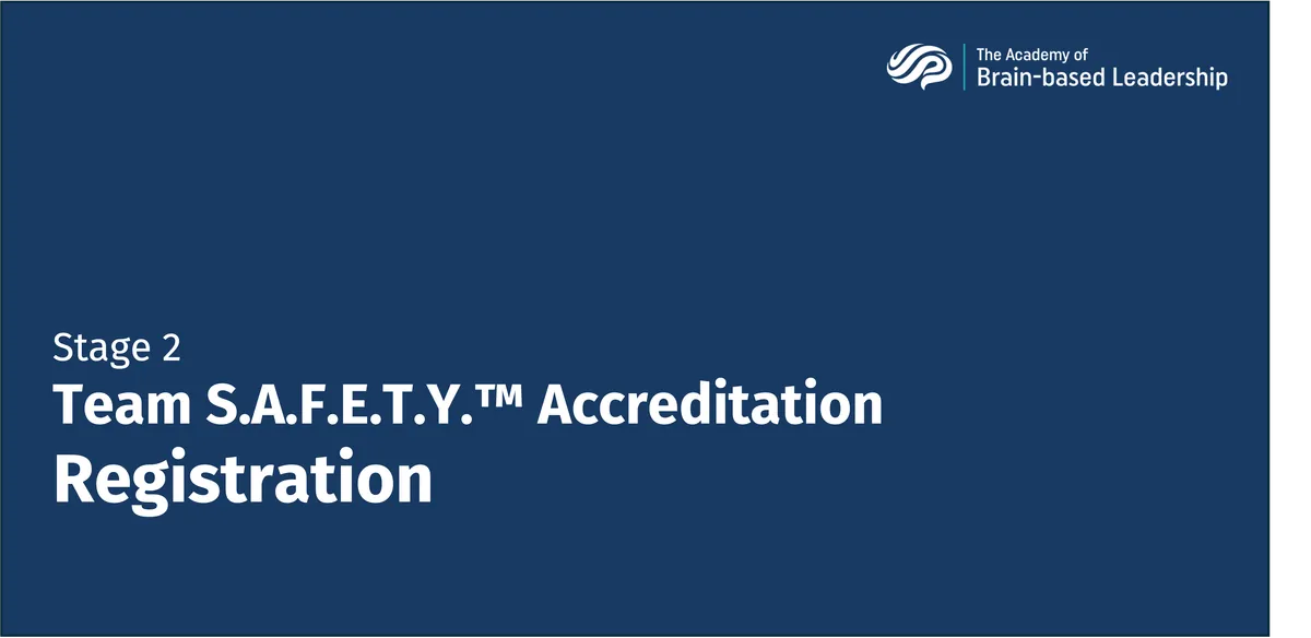 Team S.A.F.E.T.Y.™ Accreditation (Stage 2)