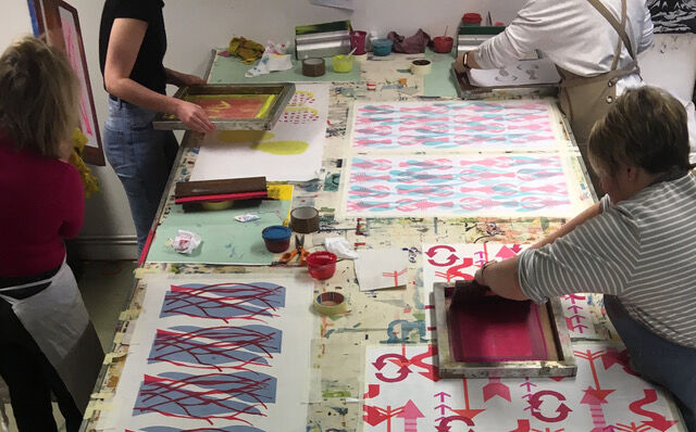 Screen Printing on Fabric 6 week  course with Anne Haworth