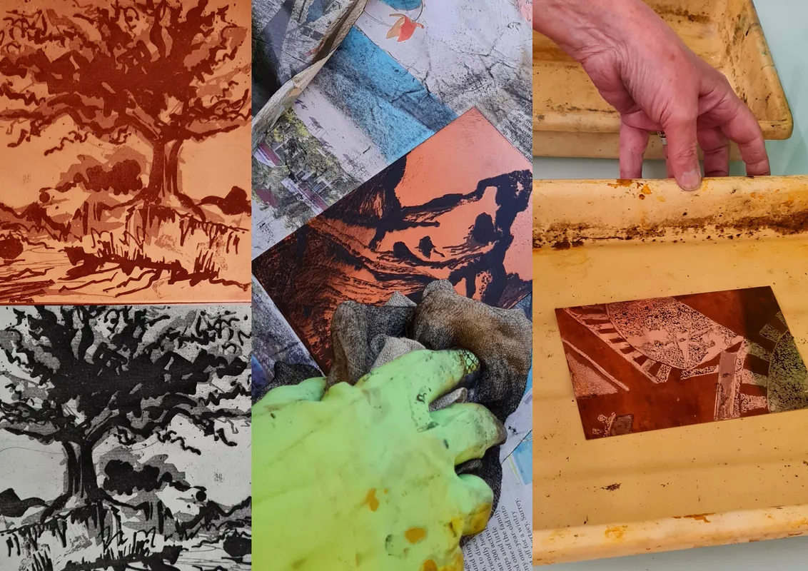 Coffee Lift Aquatint – Weekend workshop with Wendy Rhodes