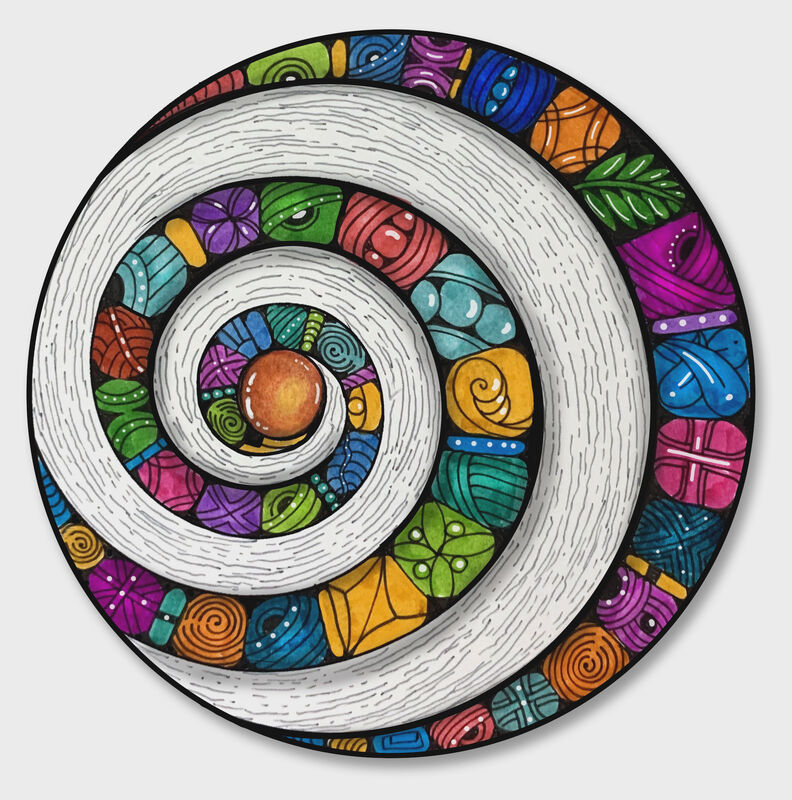 The Triangle Tangle — Stained Glass Inspired Zentangle