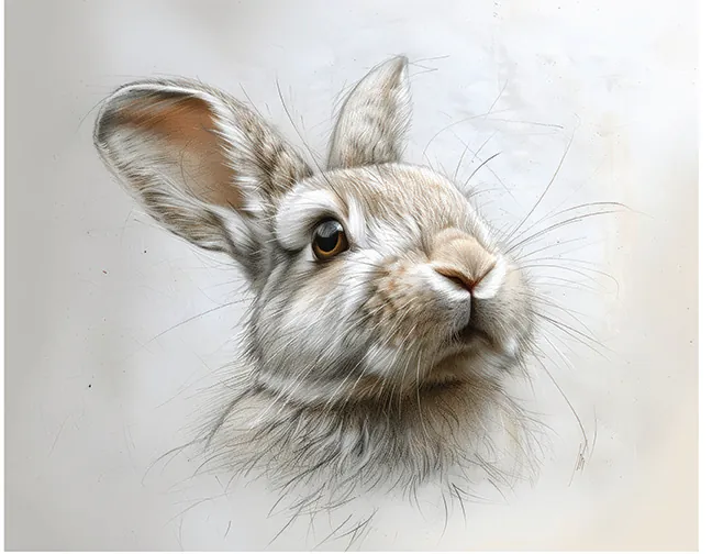 Spring "White Bunny" in Colored Pencils: VIDEO only