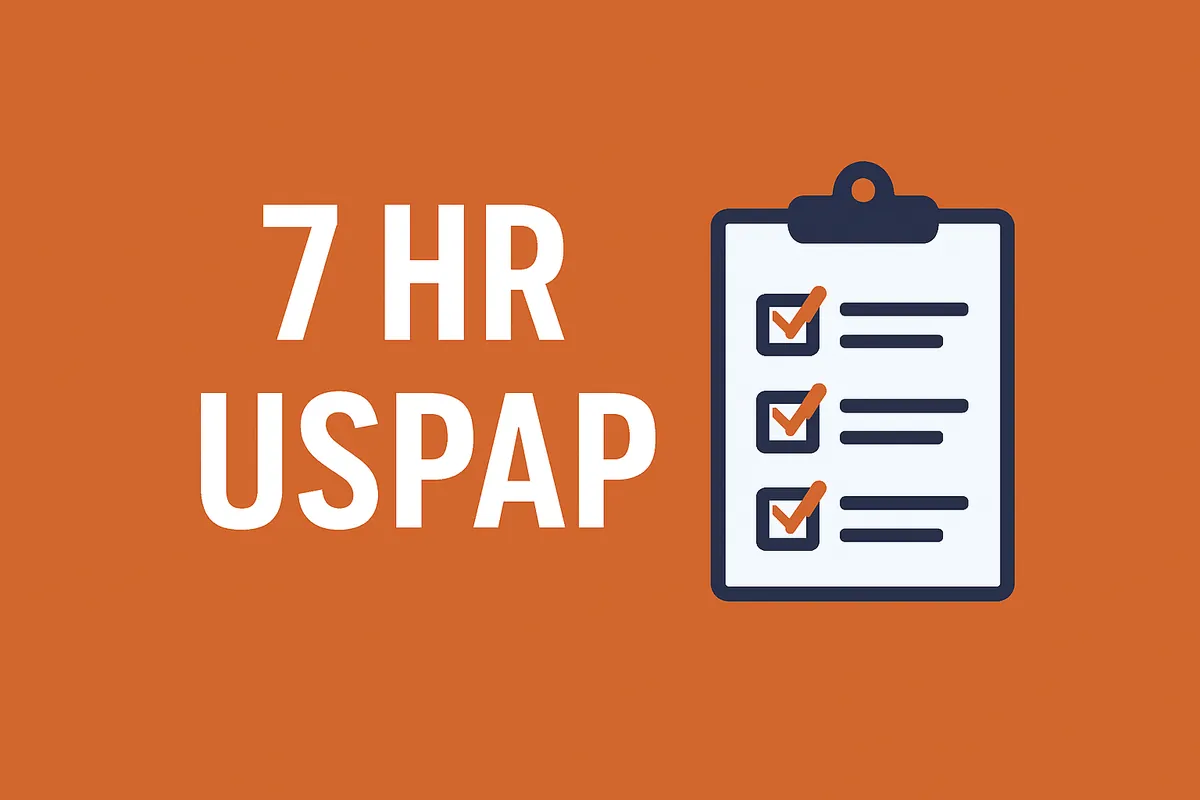 Webinar! 2026/2027 hour National USPAP Continuing Education Course