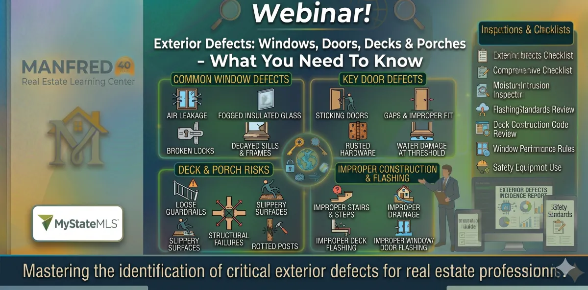 Webinar! Exterior Defects: Windows, Doors, Decks & Porches - What You Need To Know