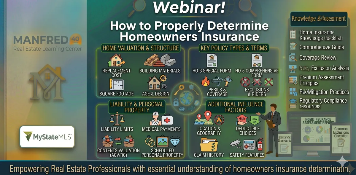 Webinar! How to Properly Determine Homeowners Insurance