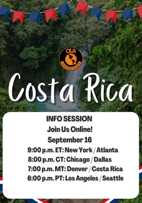 2027 Costa Rica Spanish Immersion Trip /  Info Meeting Sign up