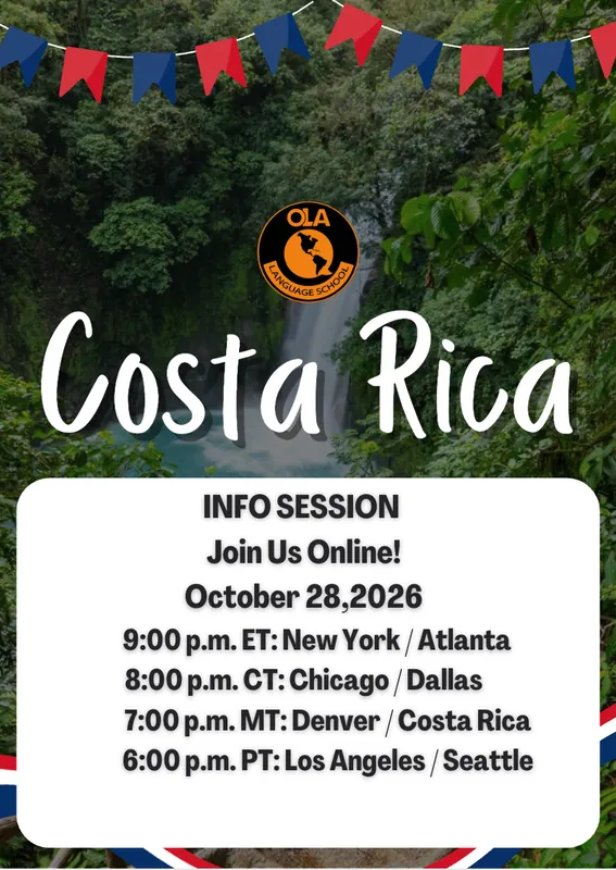 2027 Costa Rica Spanish Immersion Trip /  Info Meeting Sign up