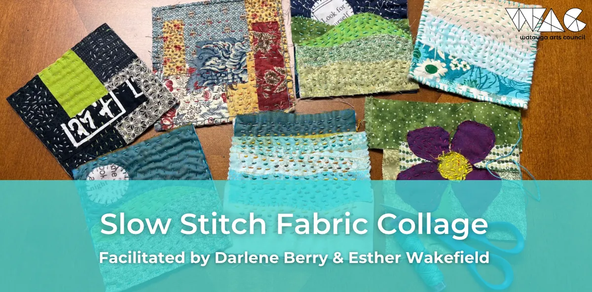 Slow Stitch Fabric Collage