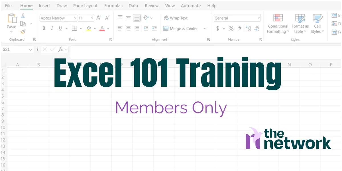 Members Only: Excel 101 Training