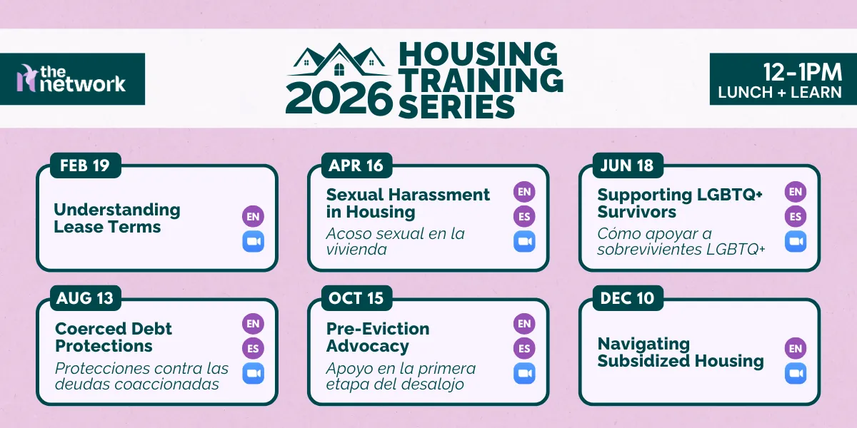 2026 Housing Training Series - for Members and Rapid Rehousing Partners