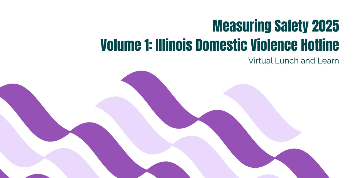Measuring Safety 2025 - Volume 1: Illinois Domestic Violence Hotline (Virtual Lunch and Learn)