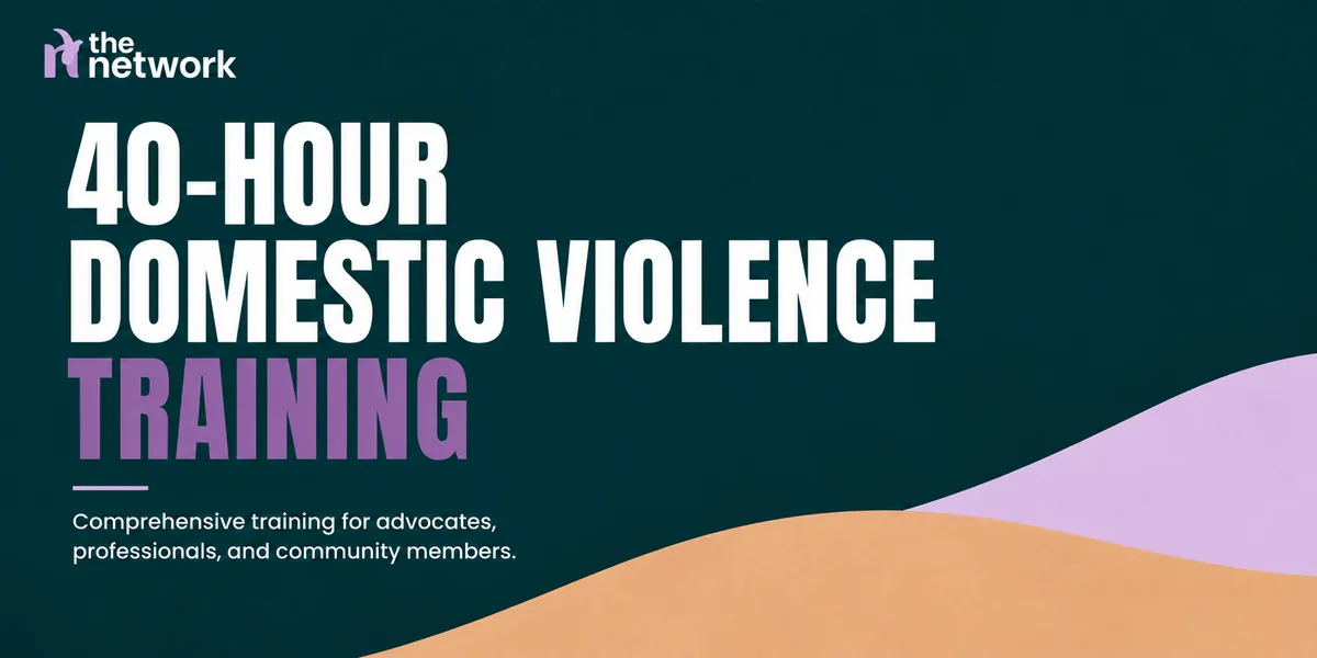 November 40-hour Domestic Violence Training  Program (Half Day - Virtual)