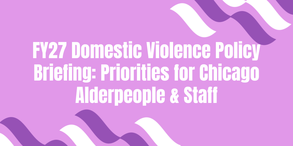 FY27 Domestic Violence Policy Briefing: Priorities for Chicago Alderpeople & Staff